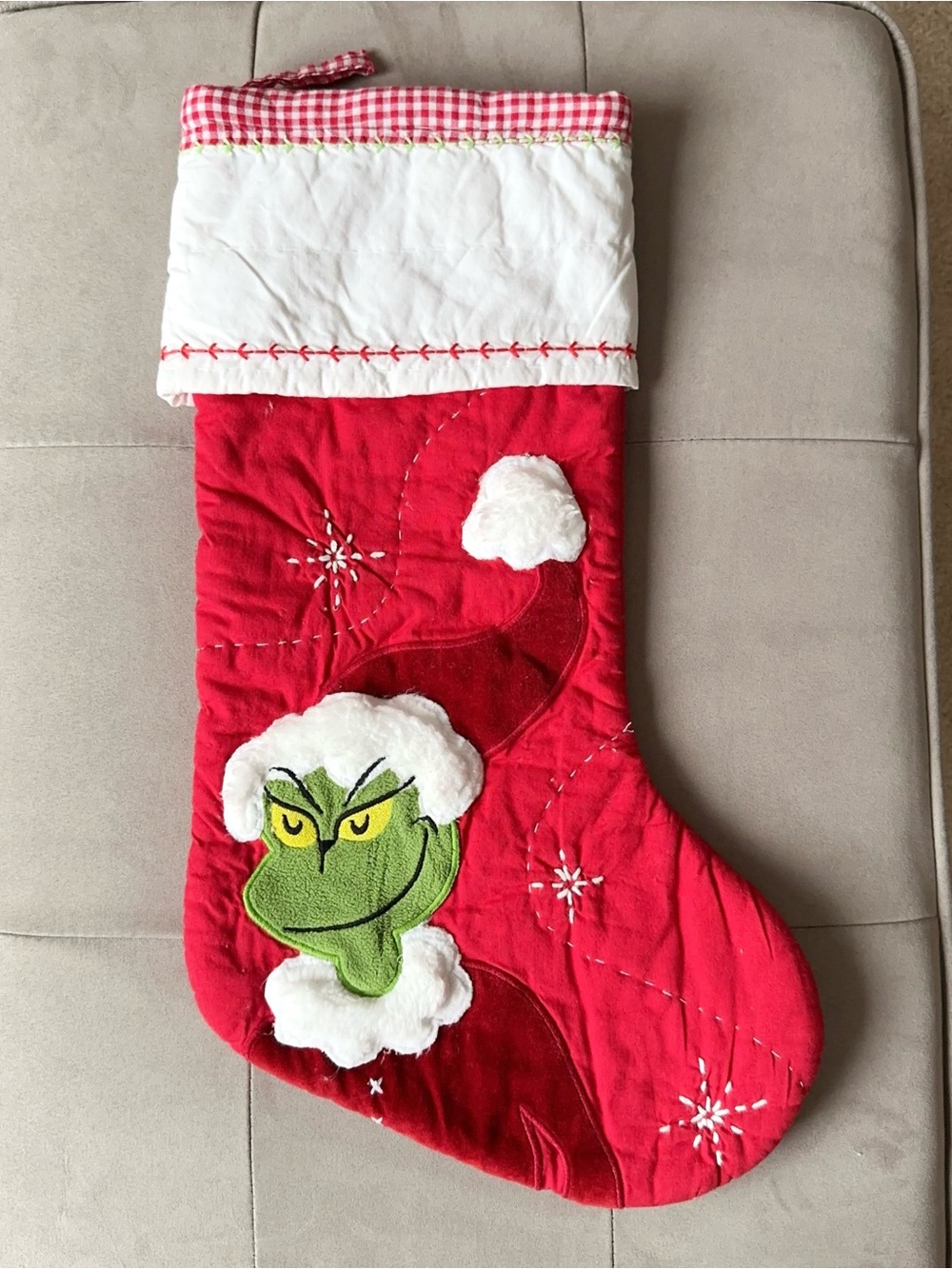 Pottery Barn Kids Grinch Christmas Stocking